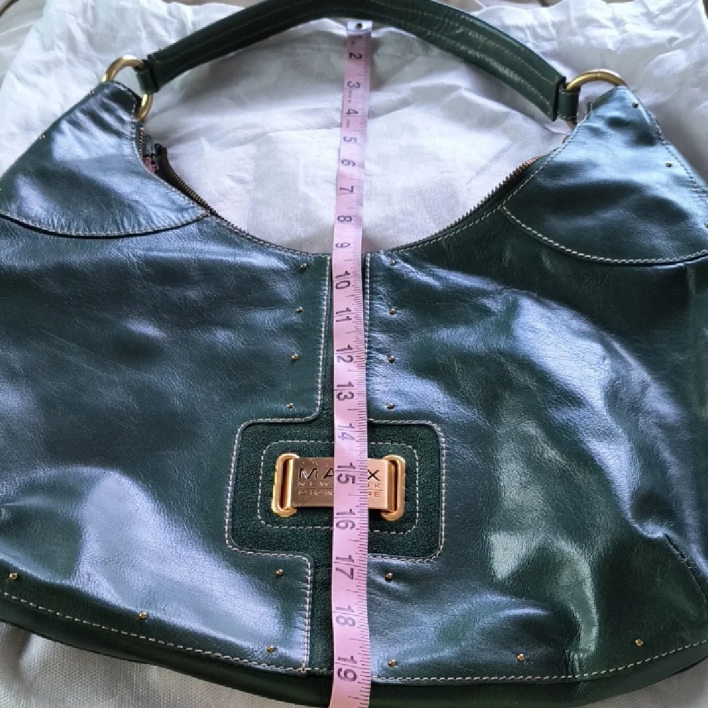 Maxx New York Forest Green Hobo Bag, Dust Bag Included, EUC